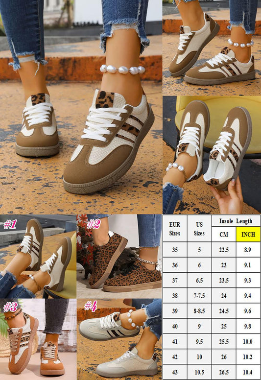 Leopard Print Retro Casual Sneaker