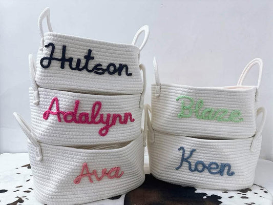 Personalized Baby Storage Baskets
