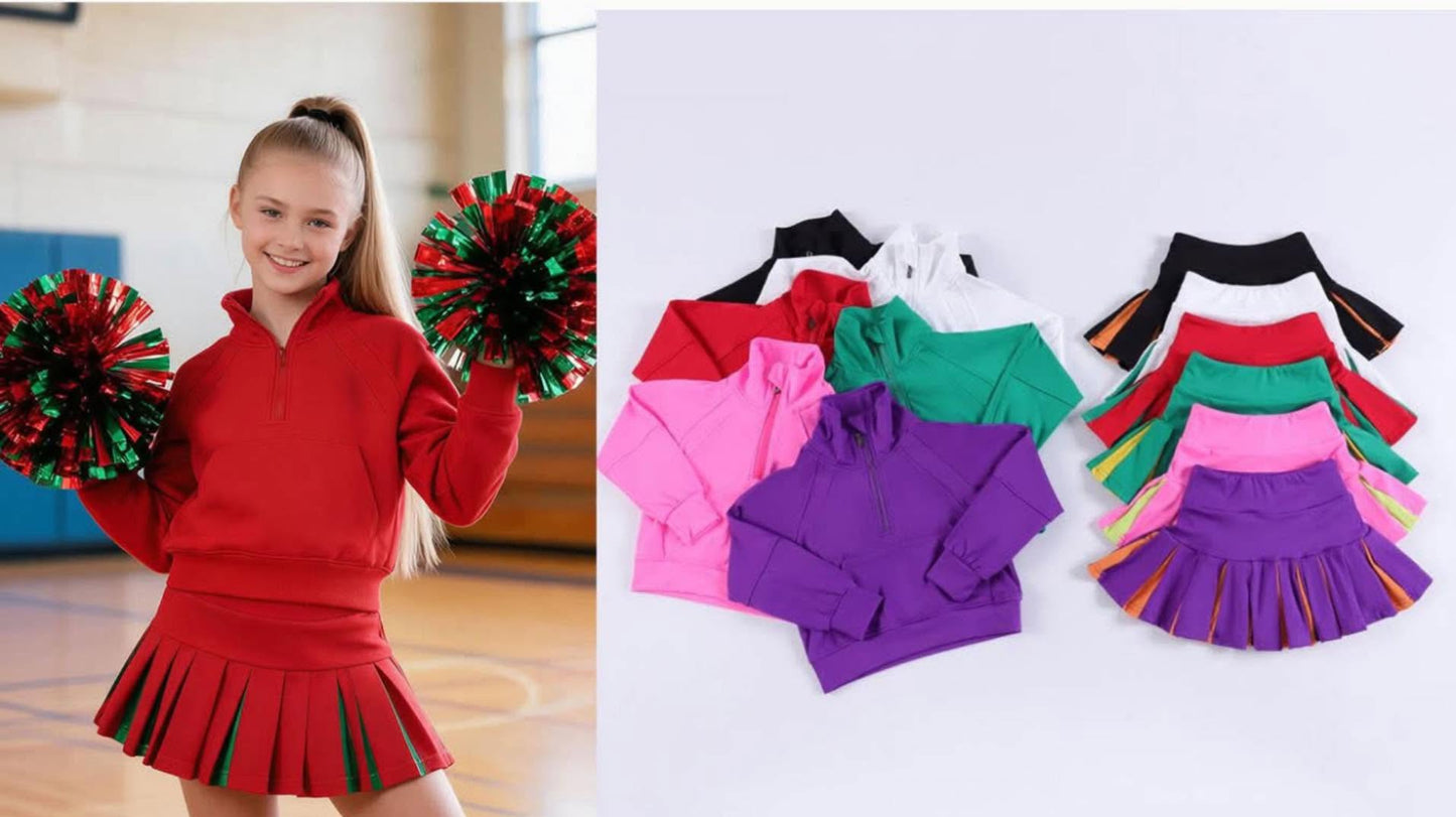 Custom Scuba + Pleated Skirt 2-Piece Cheer Set