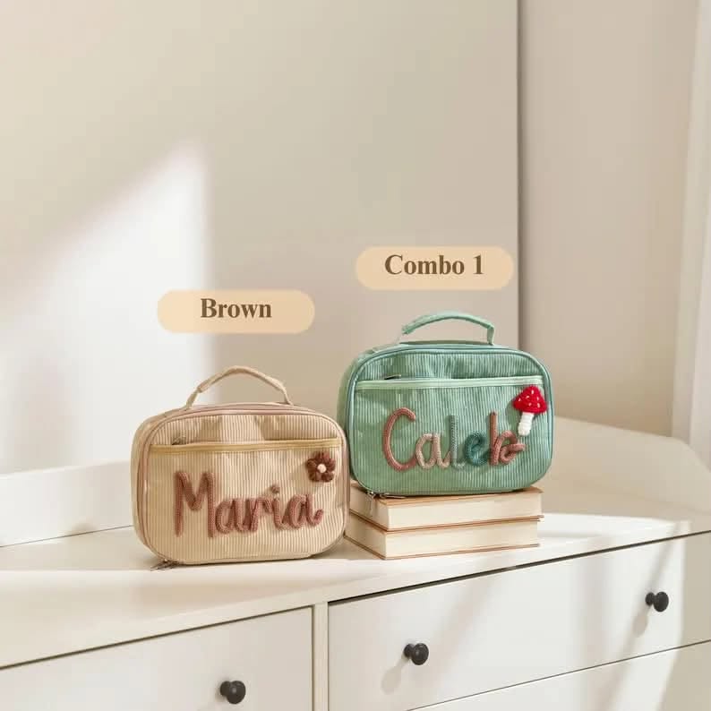 Personalized Corduroy Lunch Bag