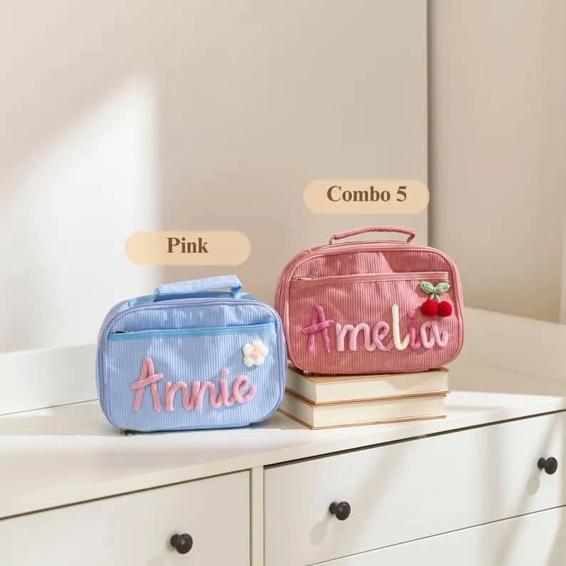 Personalized Corduroy Lunch Bag