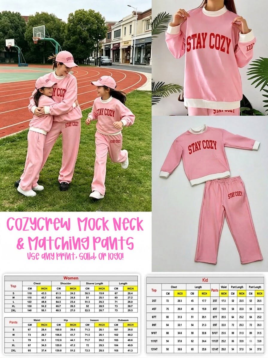 Cozy Crew Mock Neck + Matching Pants