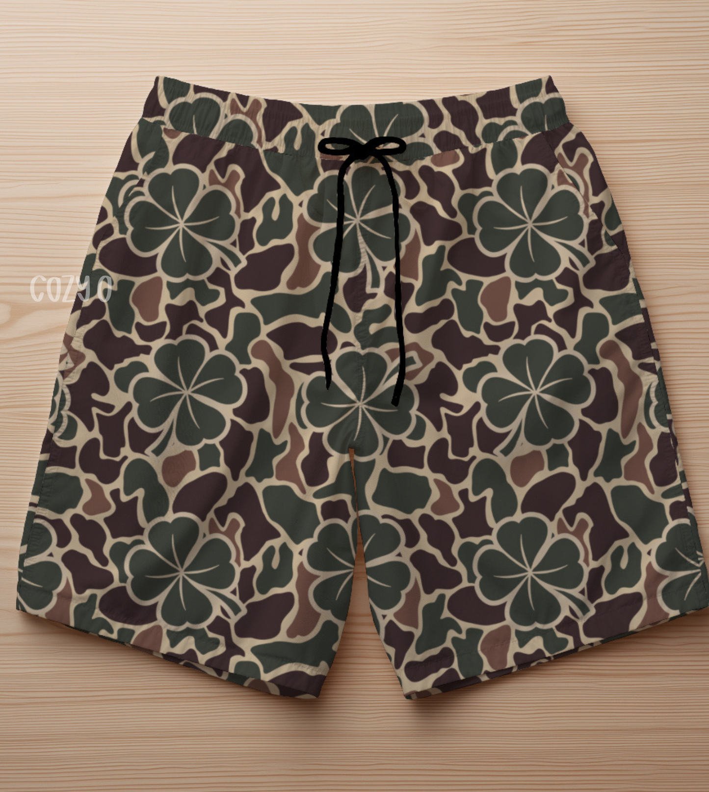 Custom Shamrock Camo Game Day Shorts