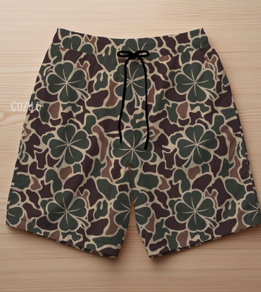 Custom Shamrock Camo Game Day Shorts