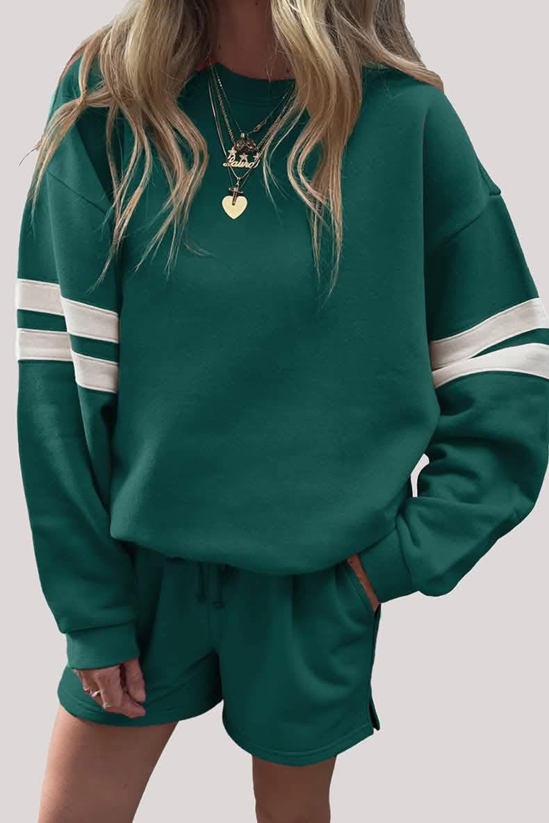 Striped Sweater Short Sets