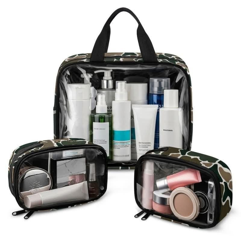 Glam On The Go: 3PC PVC Bag Set