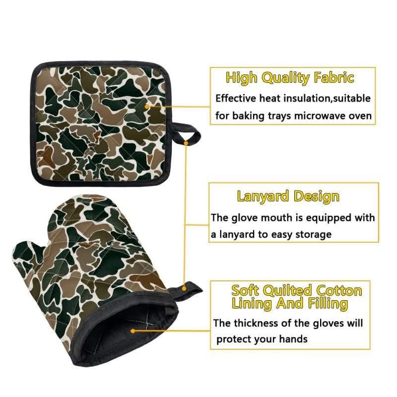 Oven Mitt + Potholder Set