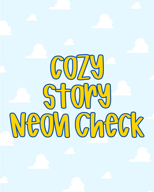 NEON CHECK | COZY STORY RERUN