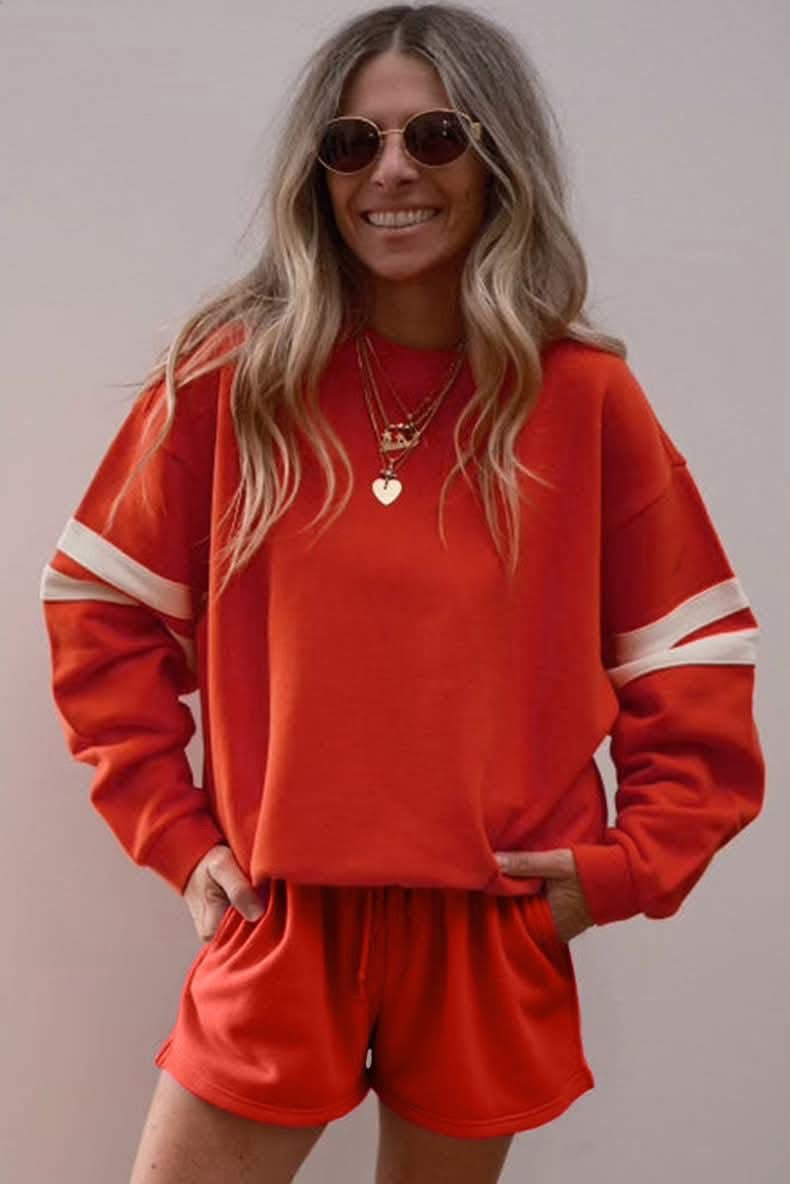 Striped Sweater Short Sets
