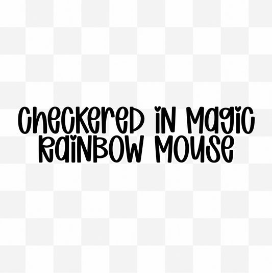 RAINBOW MOUSE | CHECKERED IN MAGIC CUSTOM BAMBOO