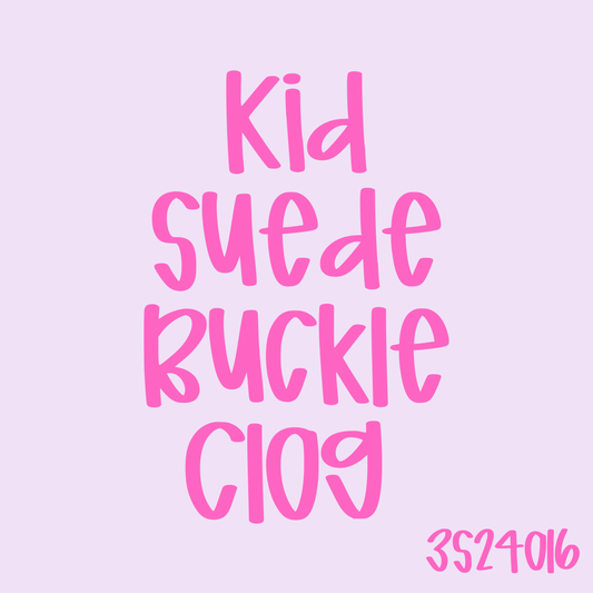 Kid Suede Buckle Clog 3S24016
