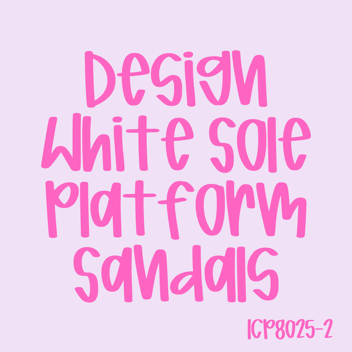Design White Sole Platform Sandals 1CP8025-2