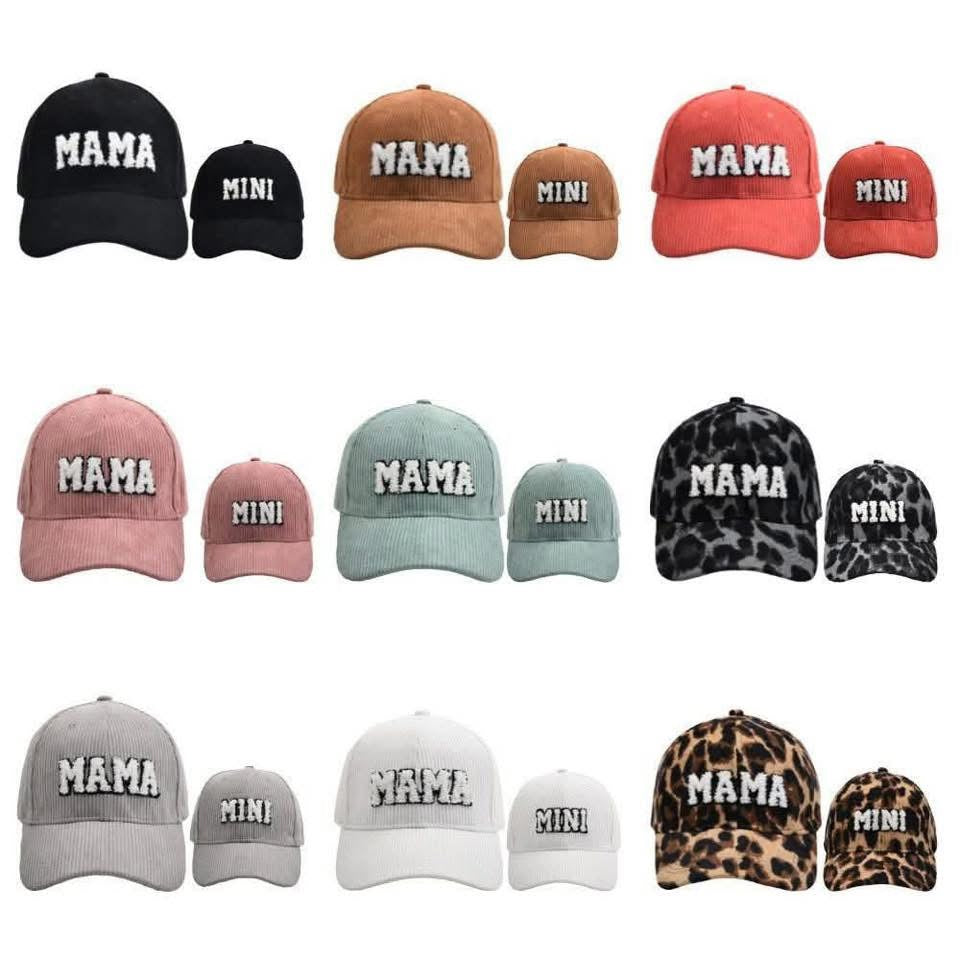 Mama or Mini Corduroy Baseball Caps