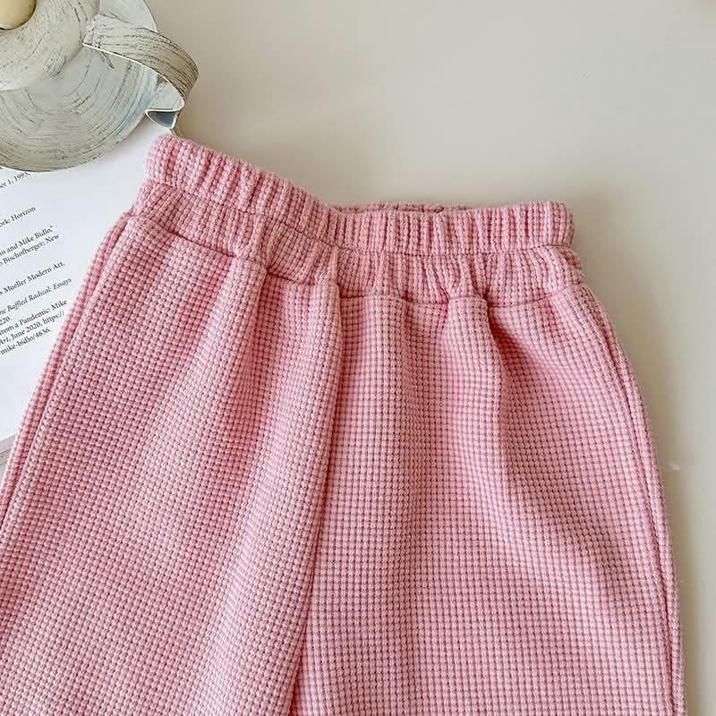 Kid’s Waffle Knit Sweat Jogger Set