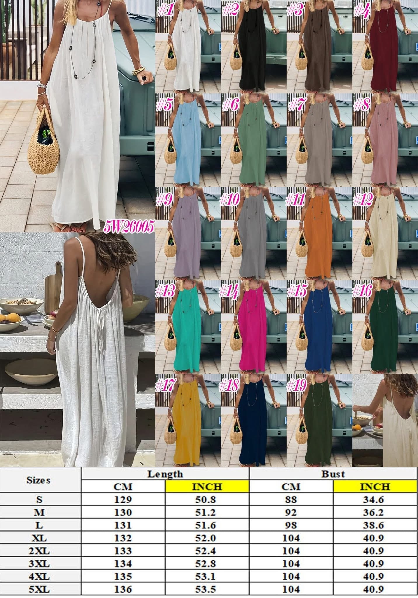 Backless Spaghetti Strap Maxi Dress