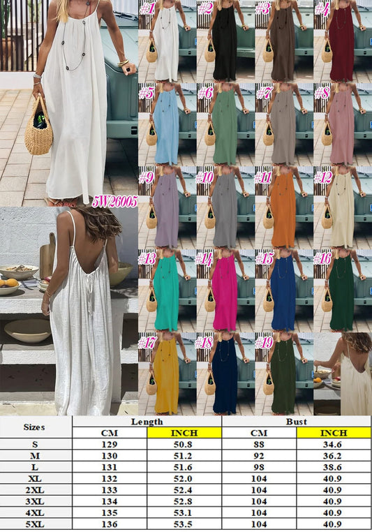 Backless Spaghetti Strap Maxi Dress