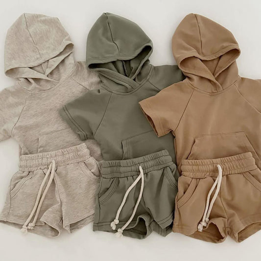 Kid’s Hooded Tee + Short Set 1K26007