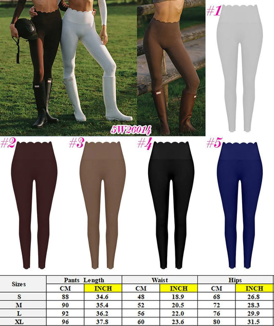 High Waist Scallop Butter Soft Leggings