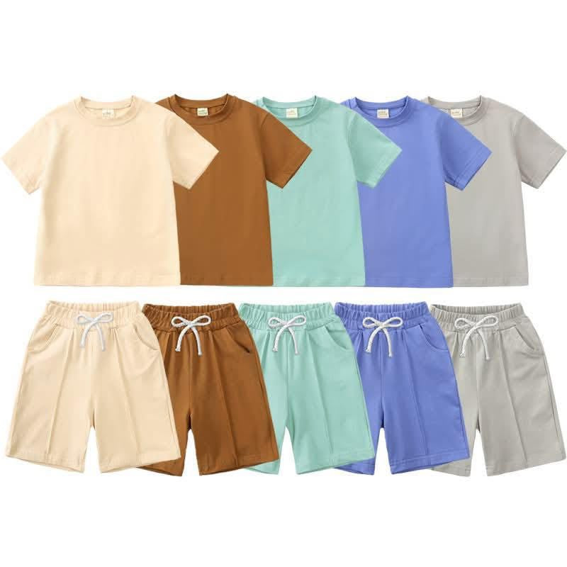 Kid’s Cotton T-Shirt & Shorts Set