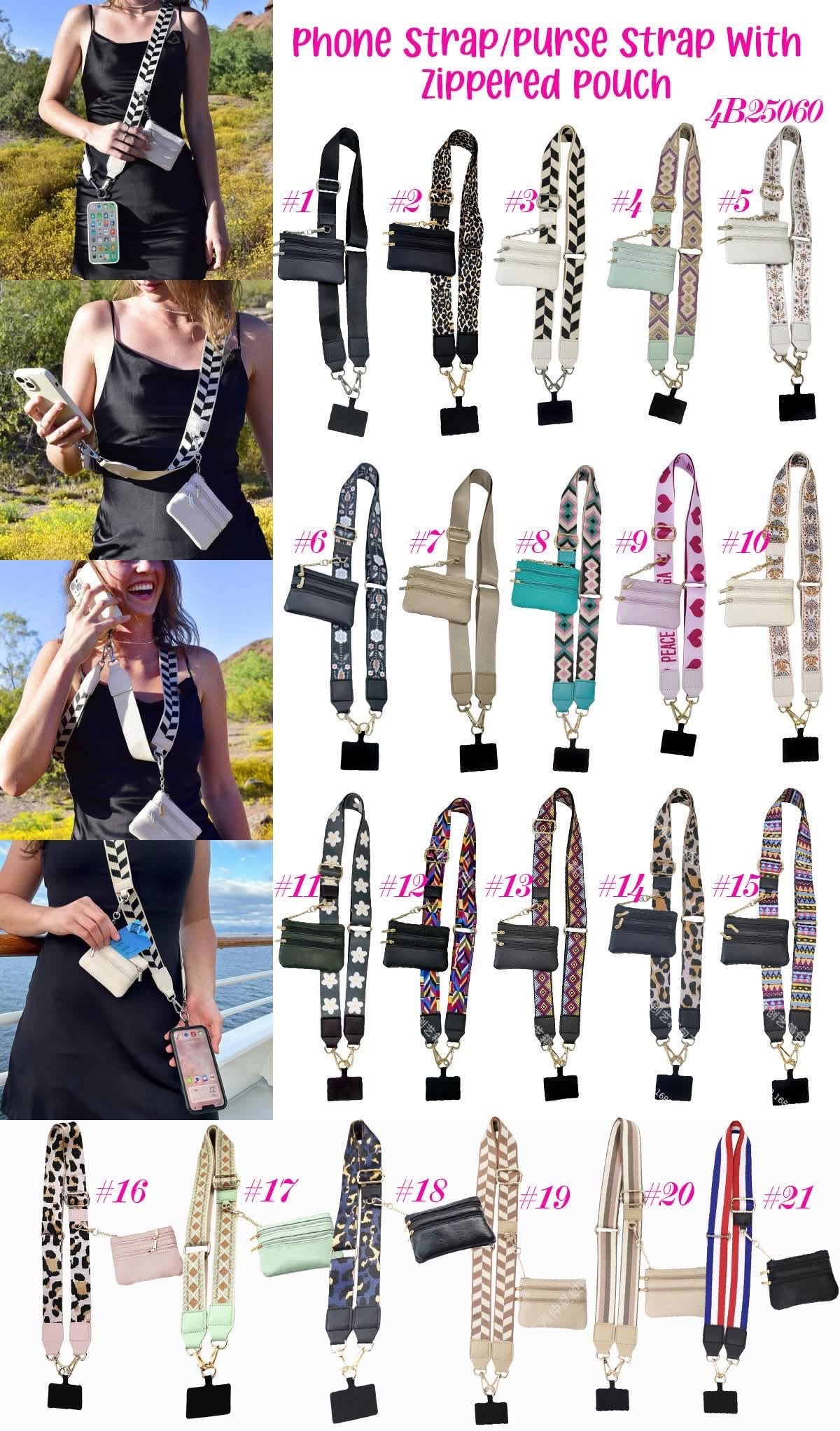 Phone Strap + Zippered Pouch Lanyard Combo 4B25060