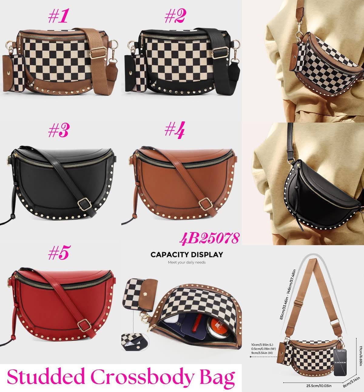Studded Crossbody Bag 4B25078