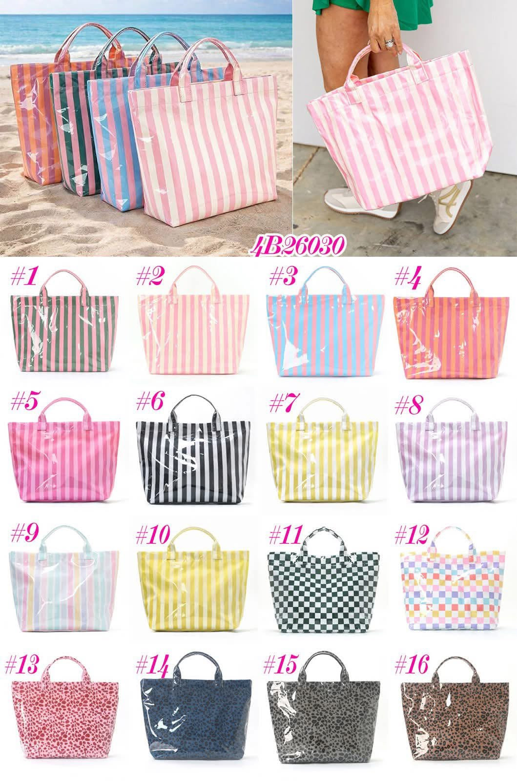 Cozy Clear Striped Tote 4B26030