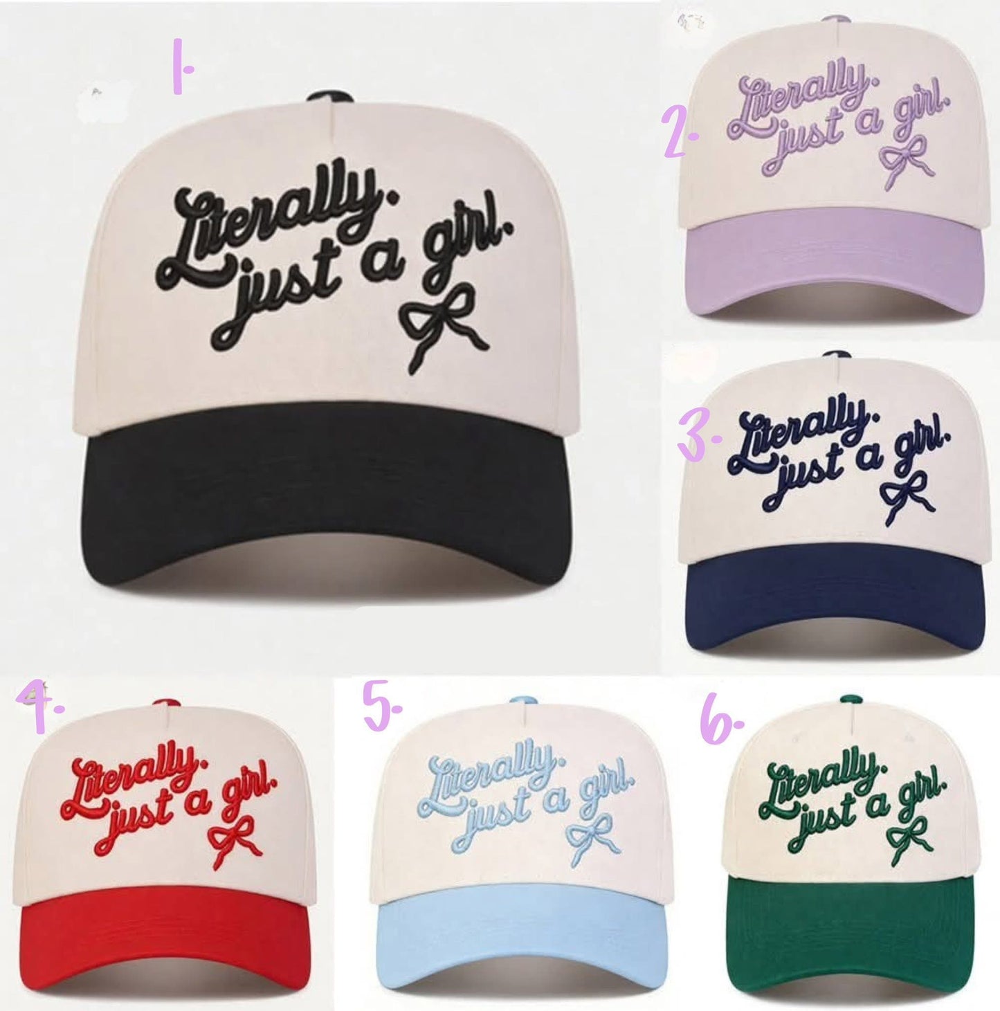 Literally Just A Girl Trucker Adult Hats