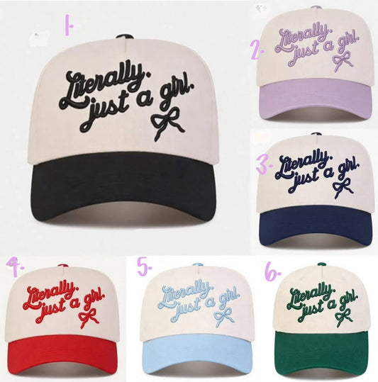 Literally Just A Girl Trucker Adult Hats