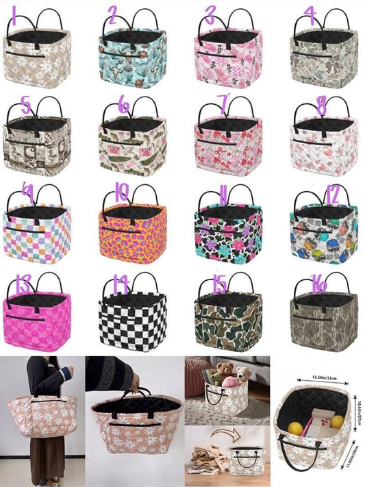 Custom Quilted Organizing Storage Totes