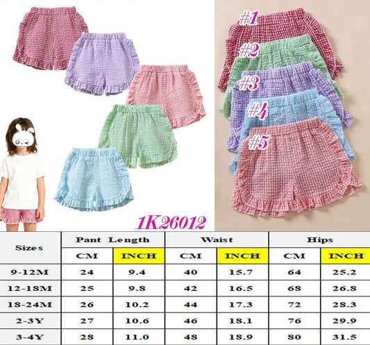 Toddler Gingham Ruffle Shorts 1K26012