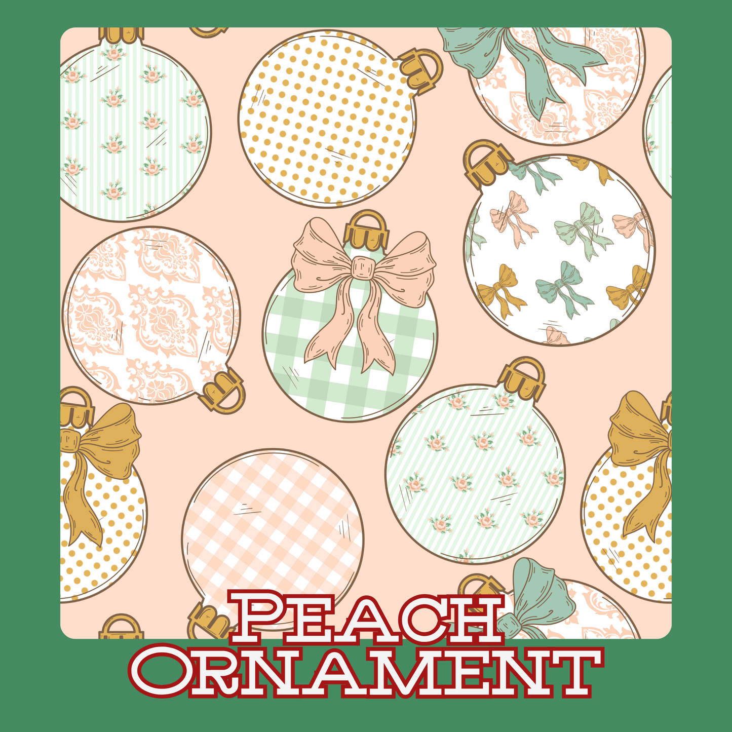 PEACH ORNAMENT | MISTLETOE MAGIC