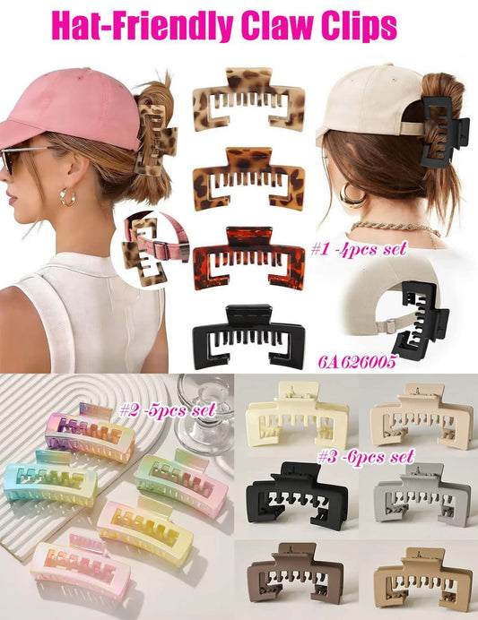 Hat Friendly Claw Clip Set 6A626005