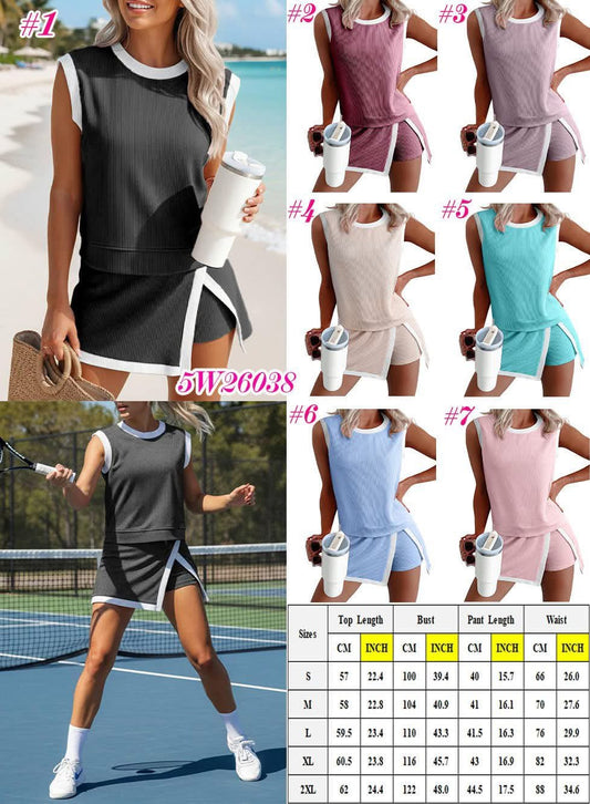 Textured Tank + Short Set 5W26038