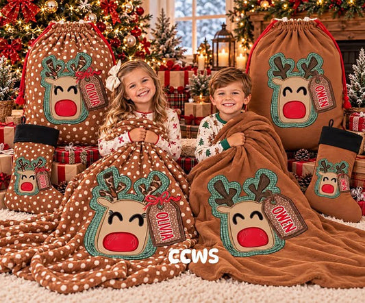 Reindeer Plush Blanket