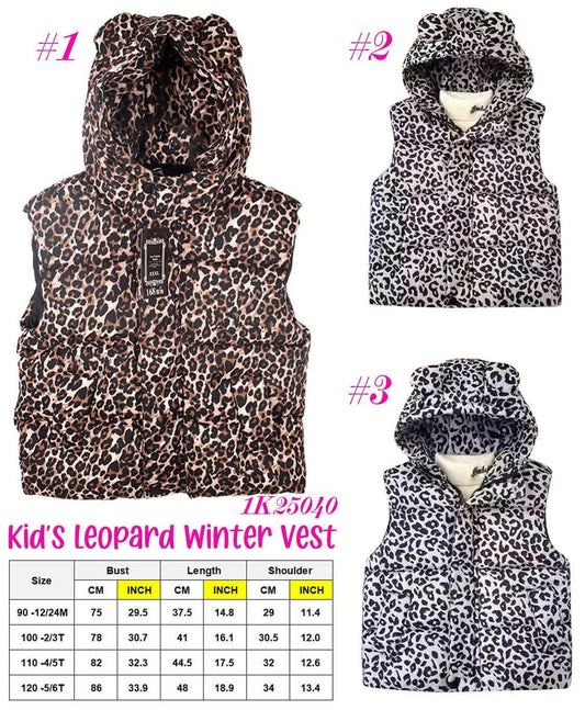 Kid’s Leopard Winter Vest 1K25040
