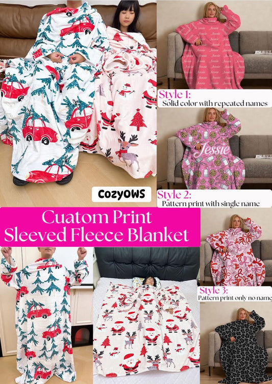 Custom Sleeve Fleece Blanket