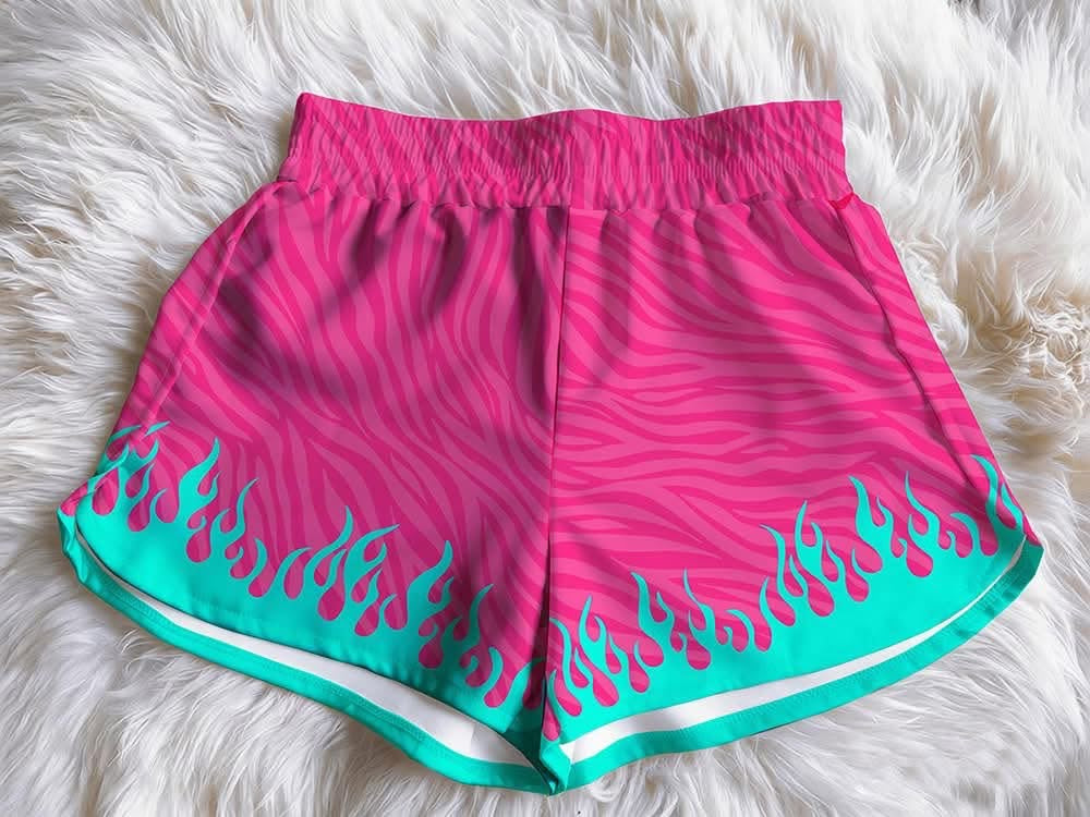 Custom Print On The Wild Flame Running Shorts