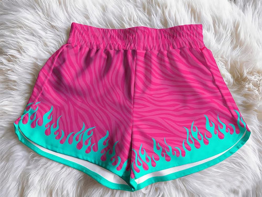 Custom Print On The Wild Flame Running Shorts