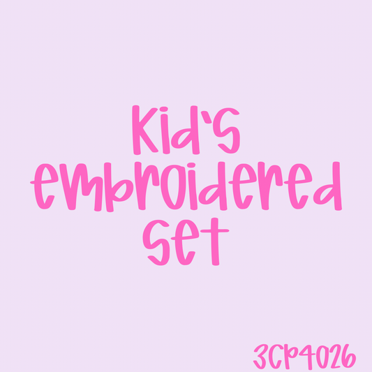 KID’S EMBROIDERED NK CREW SET