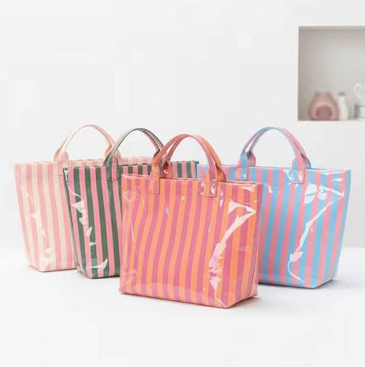Cozy Clear Striped Tote 4B26030