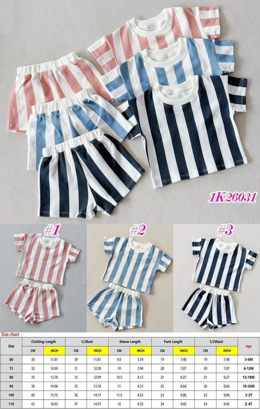 Cozy Crew Stripe T-Shirt + Short Set