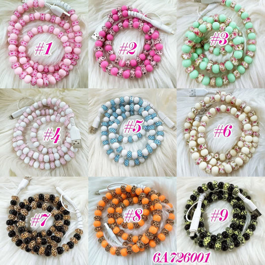 Color Beaded Charging Cables 6A726001