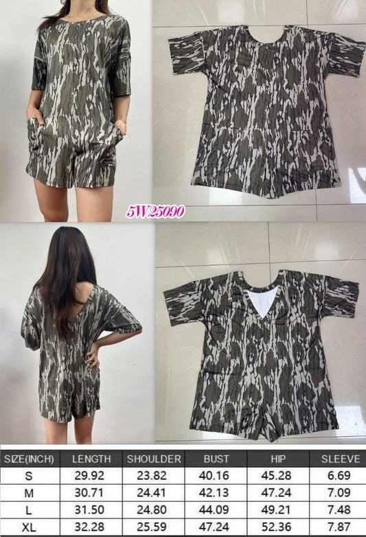 Bottomland Camo Romper