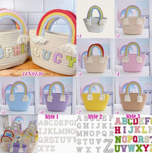 Personalized Rainbow Hand Bag