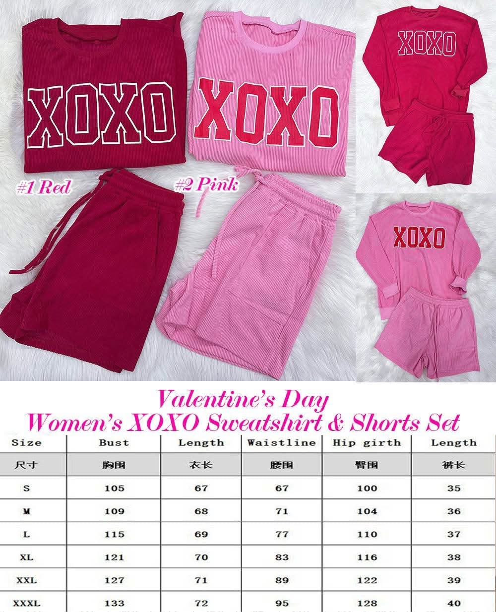 Women’s XOXO Sweatshirt & Short Set