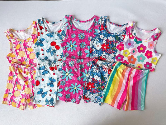 Kids Cropped Biker Set