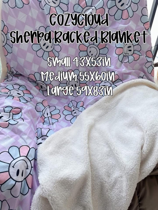 Cozy Cloud Sherpa Backed Blanket