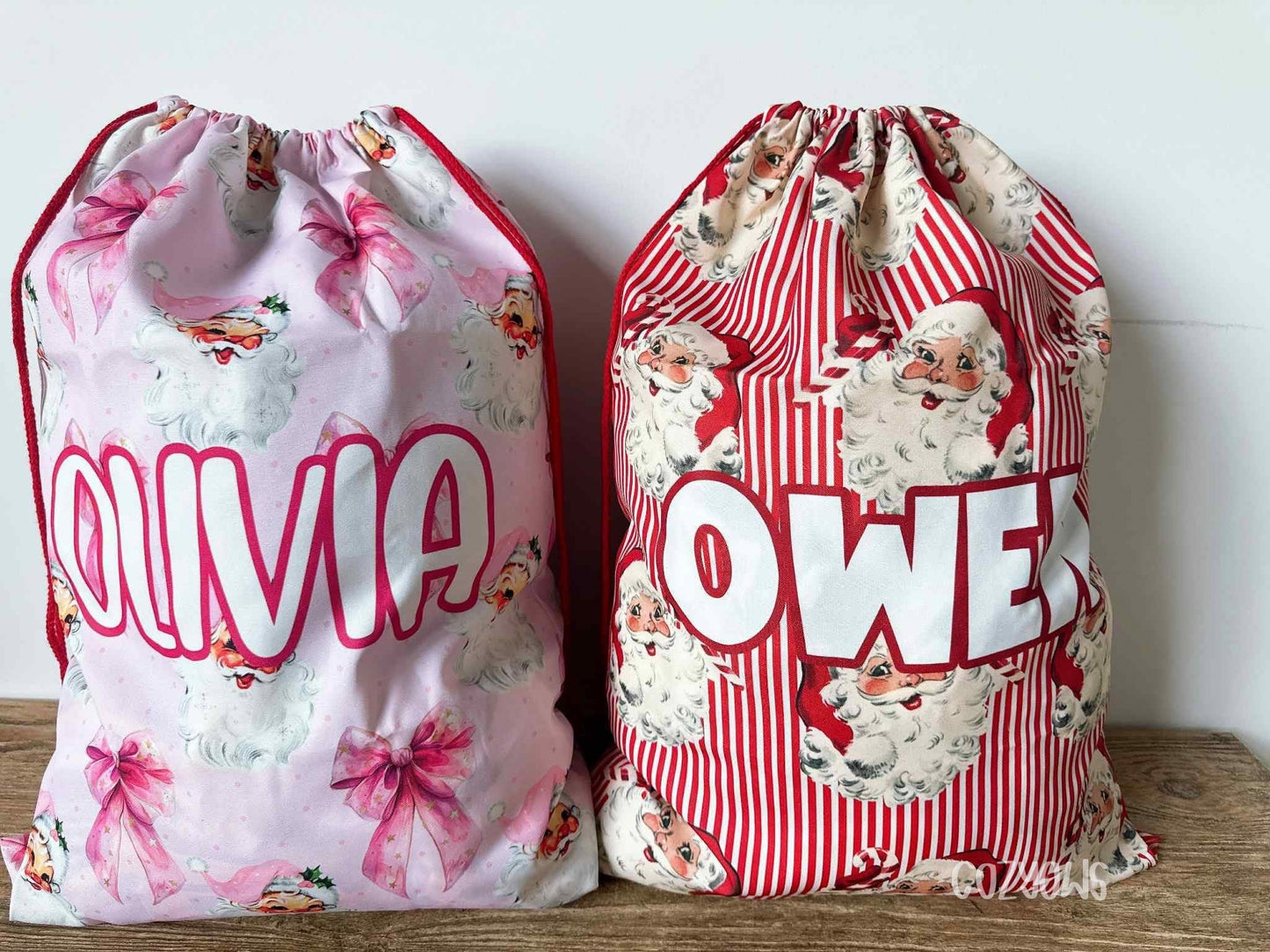 Custom Print Personalized Name Santa Sack