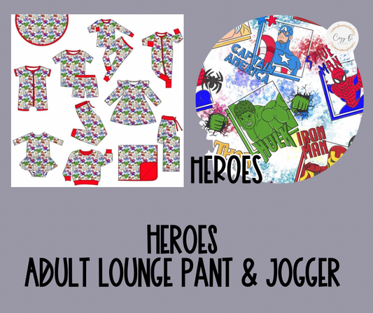 Heroes | Adult Lounge Pants / Joggers | Whatcha Watching