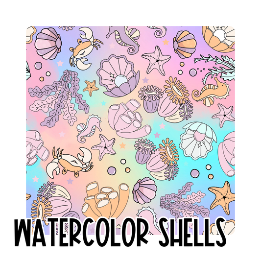 WATERCOLOR SHELLS  | SUMMER DAYS | KIDS STYLES